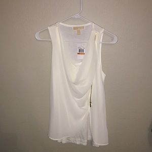Michael Kors Sleeveless Draped Blouse